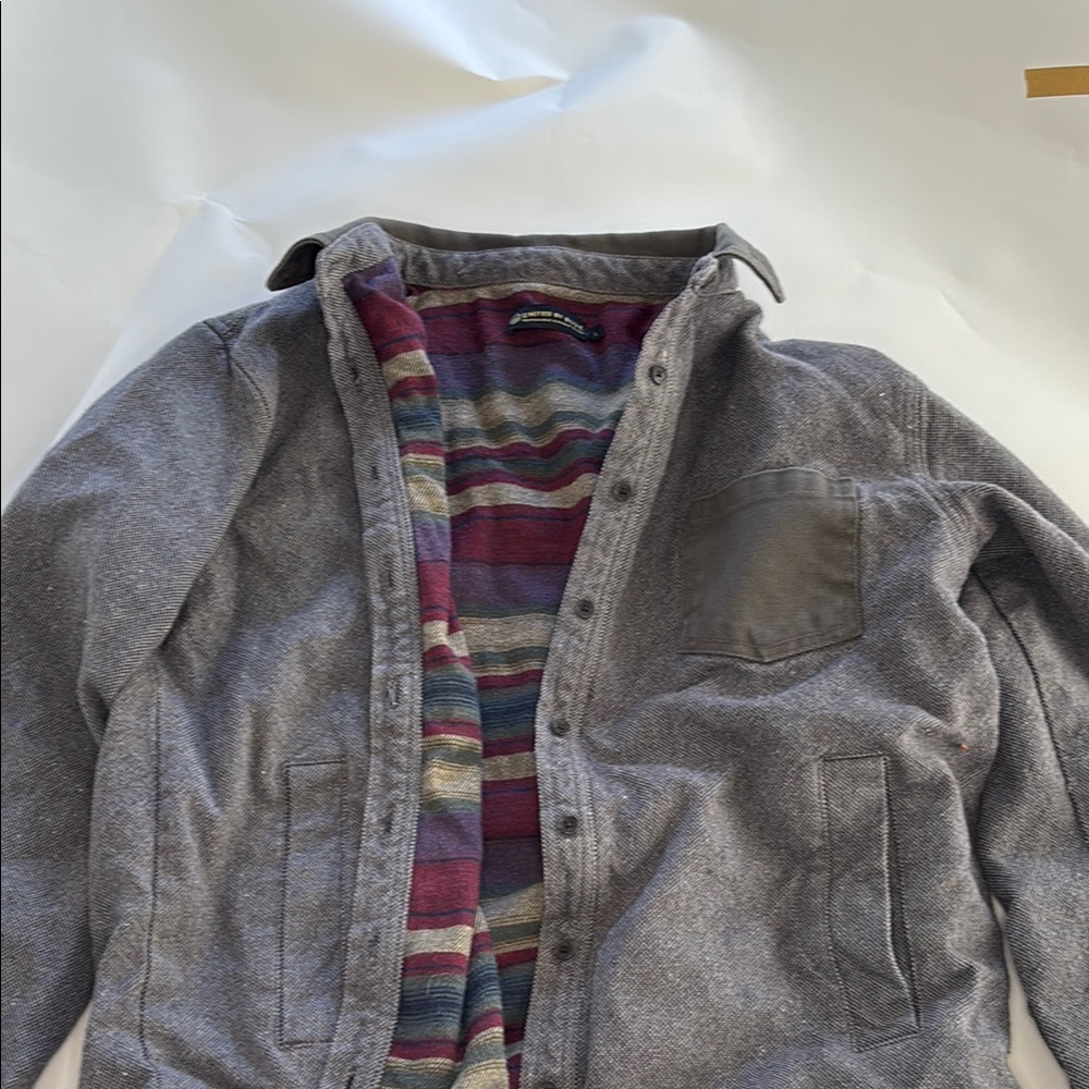 United by Blue Gray Jacket with Multicolor Lining Women’s L